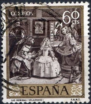 z vendido España 1959 1241 Sello º Pintor Diego Velázquez Las Meninas 60cts Timbre Espagne Spain Spagna